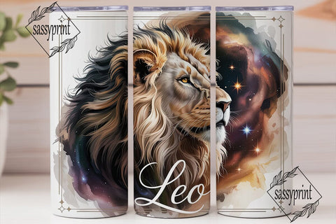 Leo Zodiac Nebula 20oz Tumbler Wrap Sublimation sassyprint 
