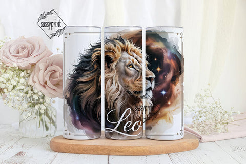 Leo Zodiac Nebula 20oz Tumbler Wrap Sublimation sassyprint 