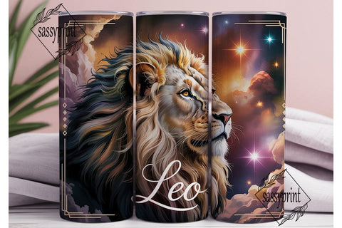 Leo Zodiac Nebula 20oz Tumbler Wrap Sublimation sassyprint 