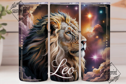 Leo Zodiac Nebula 20oz Tumbler Wrap Sublimation sassyprint 