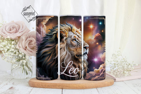 Leo Zodiac Nebula 20oz Tumbler Wrap Sublimation sassyprint 