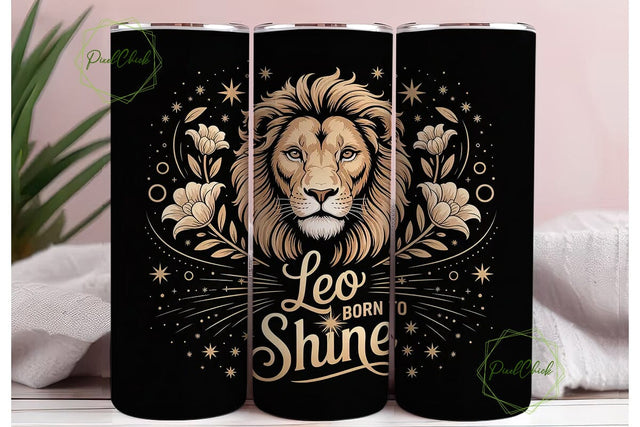 Leo Zodiac Sign 20oz Tumbler Wrap Sublimation PixelChick 