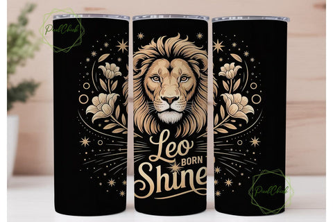 Leo Zodiac Sign 20oz Tumbler Wrap Sublimation PixelChick 