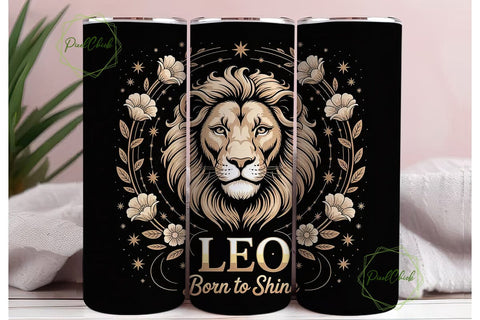 Leo Zodiac Sign 20oz Tumbler Wrap Sublimation PixelChick 