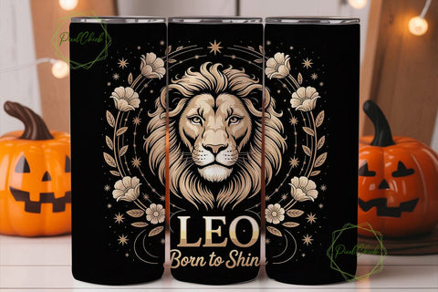Leo Zodiac Sign 20oz Tumbler Wrap Sublimation PixelChick 