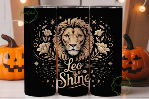 Leo Zodiac Sign 20oz Tumbler Wrap Sublimation PixelChick 