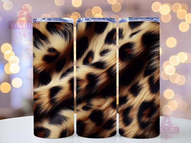 Leopard 20 oz Skinny Tumbler Sublimation Design Template Cheetah Leopard Tumbler Wrap, Seamless Leopard Print, PNG Digital Download Sublimation SvggirlplusArt 