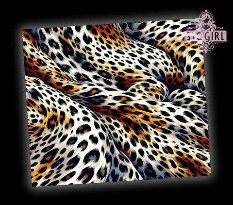 Leopard 20oz Tumbler Wrap Sublimation Design, Straight Tapered Tumbler Wrap, Seamless Leopard Print Tumbler Png, Instant Digital Download Sublimation SvggirlplusArt 