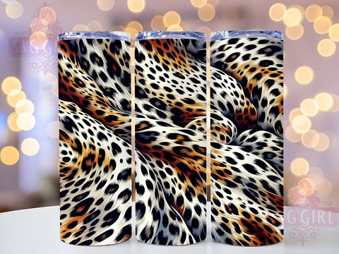 Leopard 20oz Tumbler Wrap Sublimation Design, Straight Tapered Tumbler Wrap, Seamless Leopard Print Tumbler Png, Instant Digital Download Sublimation SvggirlplusArt 