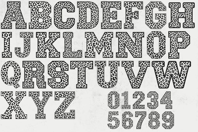 Leopard A-Z Letter Monogram Svg,Leopard 0-9 Number Monogram Svg, Cheetah Letter Svg, Leopard Font Alphabet Svg. Cut File Cricut SVG DesignDestine 