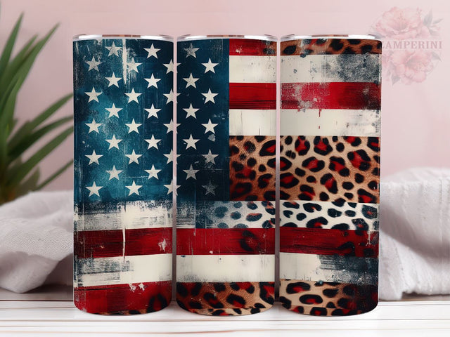 Leopard American Flag 20oz Tumbler Wrap PNG, 4th of July Tumbler Png, Straight & Tapered Tumbler Wrap, Instant Digital Download Sublimation Li Zamperini 