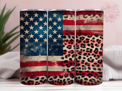 Leopard American Flag 20oz Tumbler Wrap PNG, 4th of July Tumbler Png, Straight & Tapered Tumbler Wrap, Instant Digital Download Sublimation Li Zamperini 