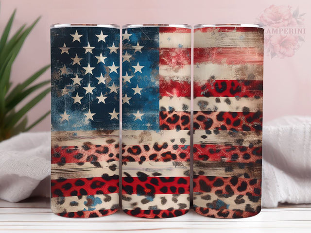 Leopard American Flag 20oz Tumbler Wrap PNG, 4th of July Tumbler Png, Straight & Tapered Tumbler Wrap, Instant Digital Download Sublimation Li Zamperini 