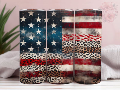 Leopard American Flag 20oz Tumbler Wrap PNG, 4th of July Tumbler Png, Straight & Tapered Tumbler Wrap, Instant Digital Download Sublimation Li Zamperini 