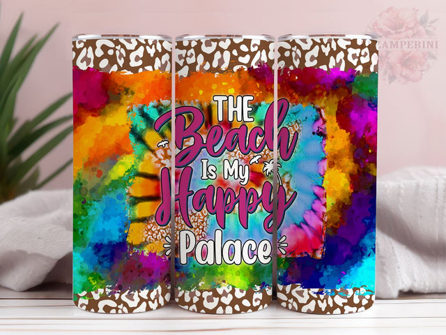 Leopard Beach 20oz Tumbler Wrap PNG, The Beach Is A Happy Place Tumbler Png, Straight & Tapered Tumbler Wrap, Instant Digital Download Sublimation Li Zamperini 