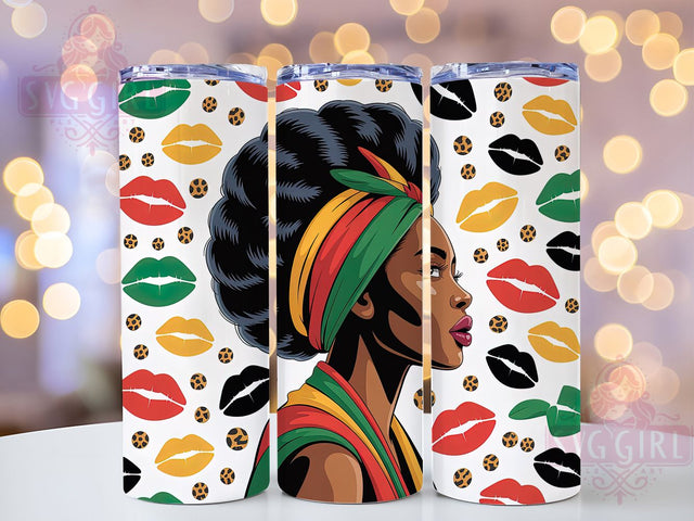 Leopard Black Women Tumbler, African American Pride Wrap, Cultural Heritage Cup, 20oz Sublimation Wrap, Afrocentric Empowerment Tumbler, Strong Black Identity Cup, Stylish Leopard Print Wrap Sublimation SvggirlplusArt 