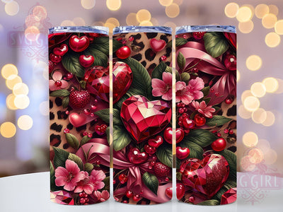 Leopard Bow Blossom 20oz Tumbler, Cherry Blossom Bow Design, Coquette Style Sublimation, 20oz Leopard Wrap, Elegant Bow PNG, Fashion Inspired Tumbler, Stylish Cherry Leopard Design Sublimation SvggirlplusArt 