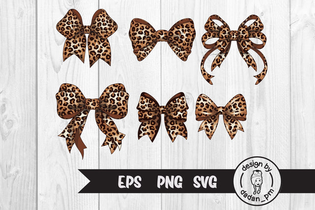 Leopard Bow, Bows clipart PNG sublimation SVG dadan_pm 