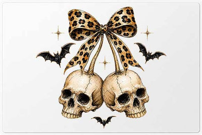 Leopard Bow Gothic Skull PNG | Coquette Skull Digital Download SVG BillahCrafts 