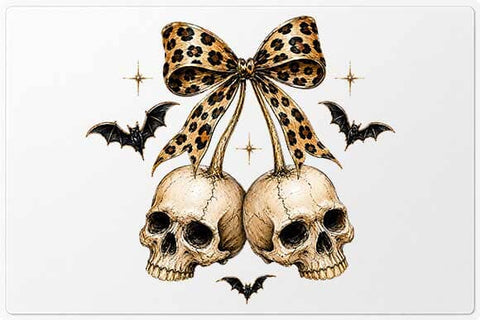 Leopard Bow Gothic Skull PNG | Coquette Skull Digital Download SVG BillahCrafts 