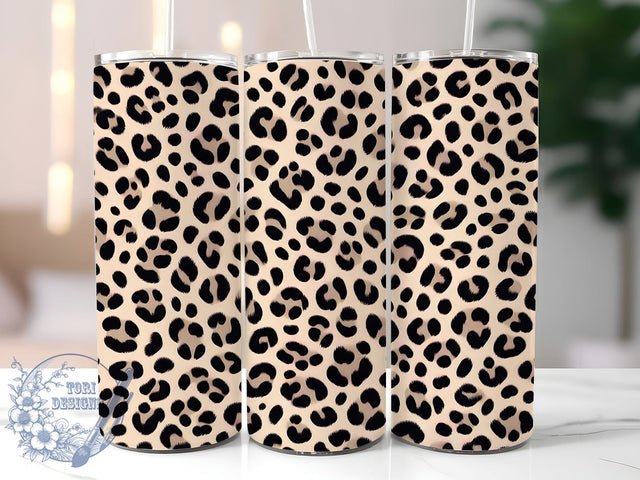 Leopard Cheetah Animal Print Tumbler, 20oz Sublimation Design, Animal Print Tumbler, Fashion Tumbler Wrap, Seamless Pattern Tumbler, Wild Style Drinkware Sublimation ToriDesigns 