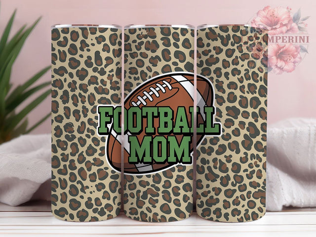 Leopard Cheetah Football Mama Tumbler Wrap, Leopard Football PNG, Game Day Tumbler, Cheetah Print Tumbler, 20oz Skinny Tumbler, Sports Mom Gift, Football Sublimation Sublimation Li Zamperini 