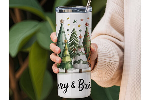 Leopard Christmas Tree 20oz Tumbler Sublimation DesignSVG 