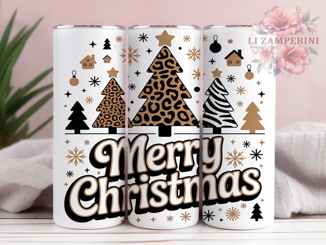 Leopard Christmas Tree Tumbler, Cheetah Print Tumbler, 20Oz Sublimation, Animal Print Christmas, Holiday Leopard Design, Festive Cheetah Wrap, Christmas Tree Printable Sublimation Li Zamperini 