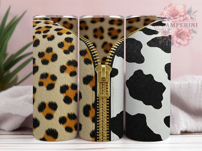 Leopard Cow Hybrid Zippered Tumbler Wrap, Leopard Cow Hybrid Design, Zippered Tumbler Template, 20oz Western Tumbler, Unique Cow Print Wrap, Custom Animal Sublimation Sublimation Li Zamperini 