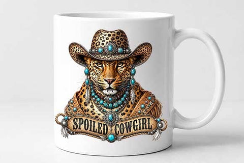 Leopard Cowgirl PNG | Western Boutique Portrait Digital Download SVG BillahCrafts 