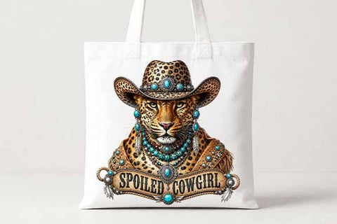 Leopard Cowgirl PNG | Western Boutique Portrait Digital Download SVG BillahCrafts 