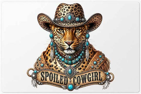 Leopard Cowgirl PNG | Western Boutique Portrait Digital Download SVG BillahCrafts 