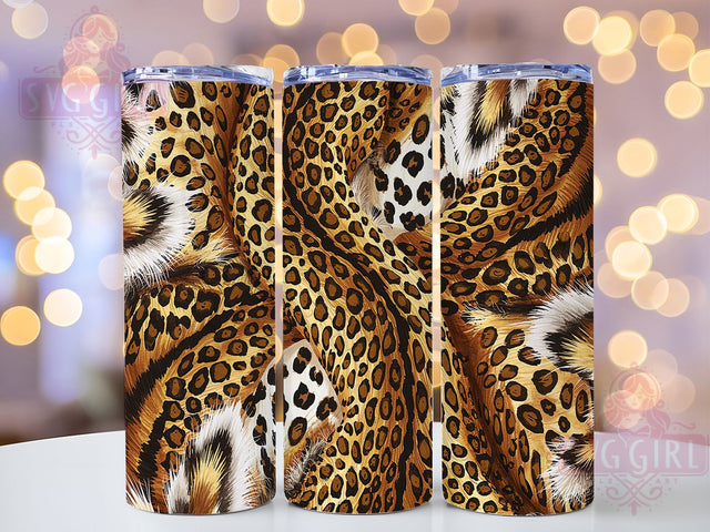 Leopard Cowhide Boho Western Tumbler, Cowhide Tumbler Design, Western Skinny Tumbler Wrap, Animal Print Sublimation, 20oz Tumbler Wrap Design, Country Girl Tumbler, Boho Western Sublimation Sublimation SvggirlplusArt 
