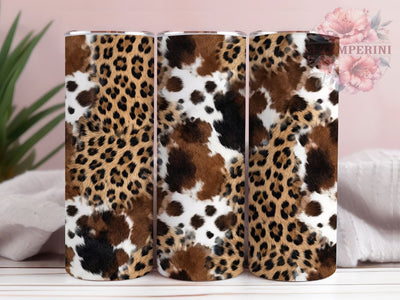 Leopard Cowhide Fur 20oz Tumbler, Leopard Cowhide, Cowhide Fur, Leopard Fur, Cowhide Tumbler, Leopard Tumbler, 20oz Tumbler, Tumbler Wrap Sublimation Li Zamperini 