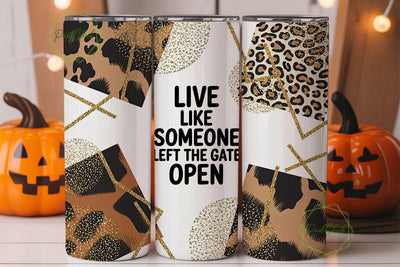 Leopard & Cowhide Glitter 20oz Tumbler Sublimation PixelChick 