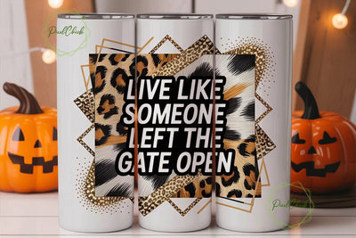 Leopard & Cowhide Glitter 20oz Tumbler Sublimation PixelChick 