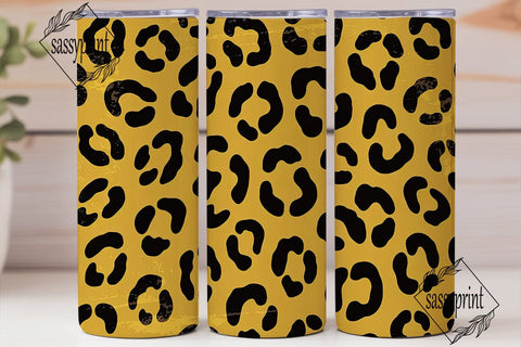 Leopard Distressed Print 20oz Tumbler Sublimation sassyprint 