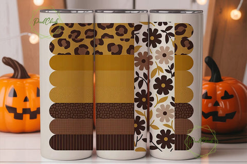 Leopard Floral Tumbler Wrap Sublimation PixelChick 