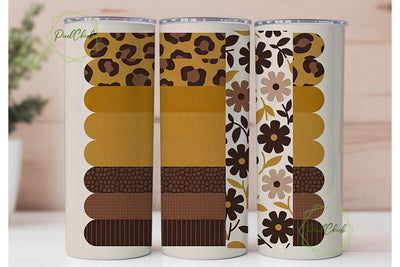 Leopard Floral Tumbler Wrap Sublimation PixelChick 