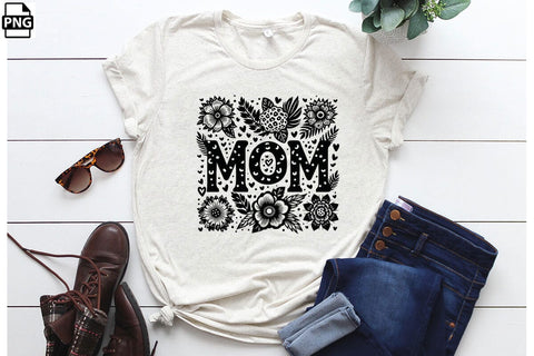Leopard Flowers Mom Mother's Day PNG Clipart Printable File Sublimation Creativedesigntee 