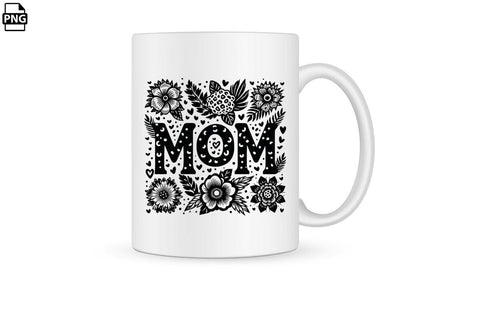 Leopard Flowers Mom Mother's Day PNG Clipart Printable File Sublimation Creativedesigntee 