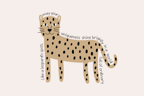 Leopard Font Cotton White Studio 