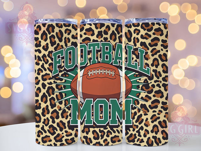 Leopard Football Mom Game Day Tumbler, Leopard Print Sports Cup, Team Mom Gift Tumbler, 20oz Football Parent Cup, Sideline Mom Sublimation, Cheerleader Mom Leopard Wrap, Game Day Football Tumbler Sublimation SvggirlplusArt 