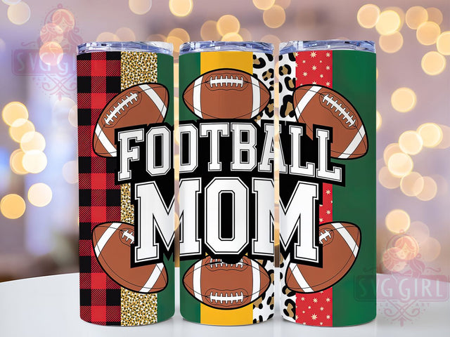 Leopard Football Mom Tumbler Wrap, Leopard Football Png, Football Sublimation, 20oz Skinny Tumbler, Football Mom Gift, Game Day Tumbler, Sports Mom Tumbler Sublimation SvggirlplusArt 