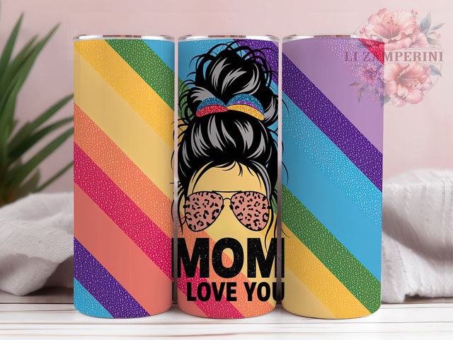 Leopard Glitter Custom Mom Tumbler Wrap, Leopard Glitter Design, I Love You Mom Sublimation, 20oz Tumbler Template, Glitter Tumbler Wrap, Custom Mom Gift Design Sublimation Li Zamperini 