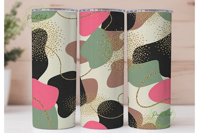 Leopard Glitter Print 20oz Tumbler Wrap Sublimation PixelChick 