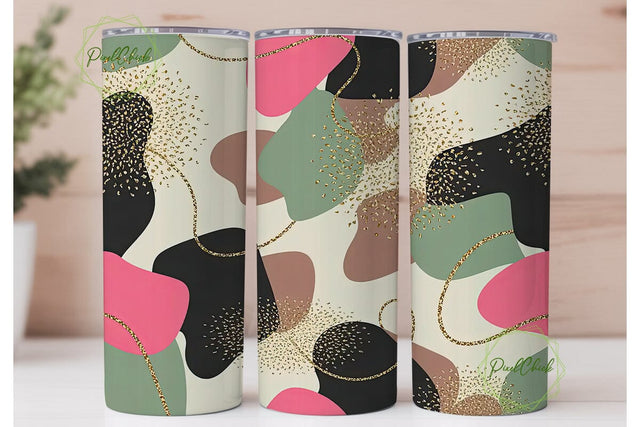 Leopard Glitter Print 20oz Tumbler Wrap Sublimation PixelChick 