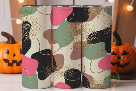 Leopard Glitter Print 20oz Tumbler Wrap Sublimation PixelChick 