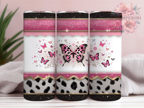 Leopard Glitter Teacher Tumbler, Leopard Print Teacher Tumbler, Glitter Pencil Tumbler, Butterfly Teacher Tumbler, Crayon Tumbler Design, 20oz Teacher Gift Tumbler Sublimation Li Zamperini 