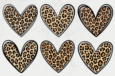 Leopard Hand Drawn Heart Svg, Leopard Print Svg, Valentine's Day Svg, Cheetah Print SVG DesignDestine 